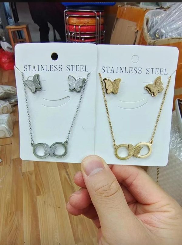 stainless steel necklace set
