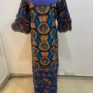 REKIYA Beaded and stoned Patterned long dress