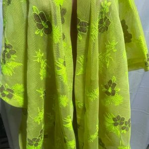 SIMI Lemon green flower Kimono