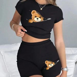 2 piece top and biker short