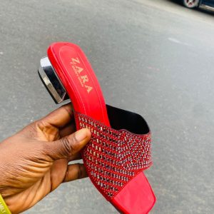 Zara net slippers