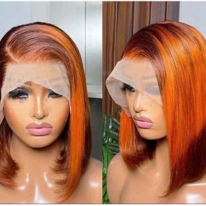 12 Inch Full Frontal Two-Toned Bob Wig