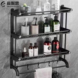 4 LAYERS KITCHEN BATHROOM WALL RACK WITH TOWEL
