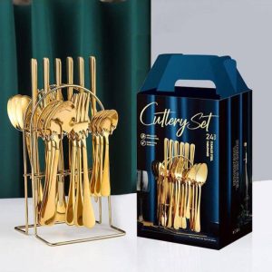GOLD CUTLERY SET