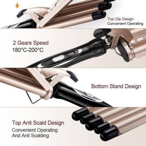 CERAMIC ELECTRIC 3 BARRELS HAIR CURLER