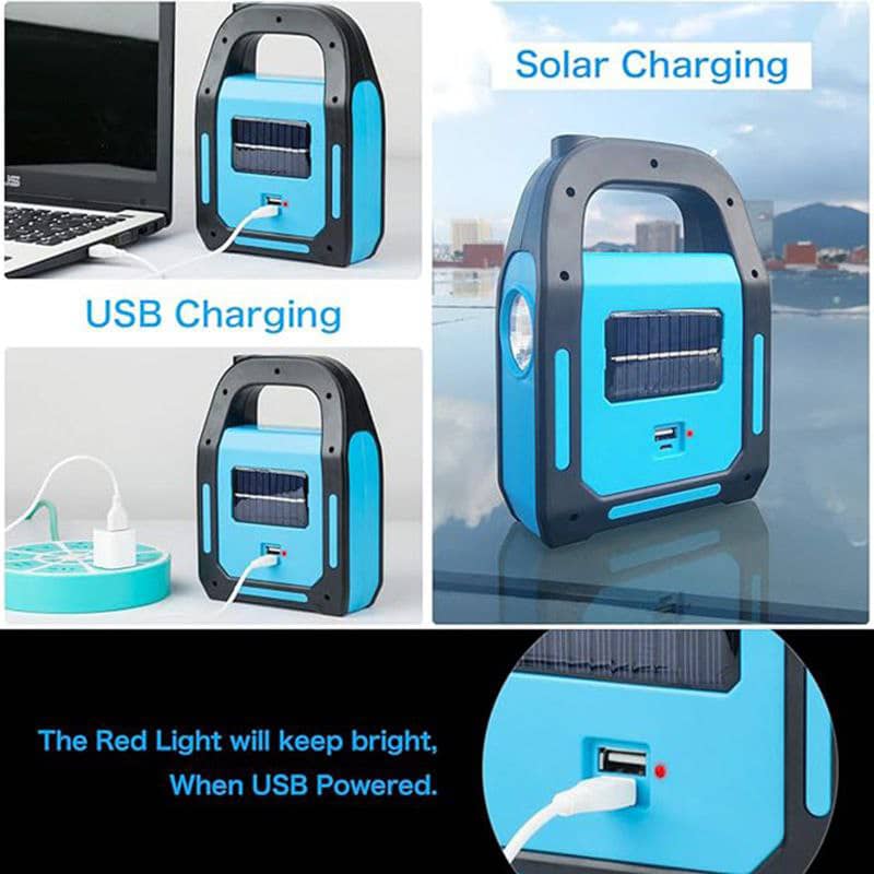 PORTABLE SOLAR/ ELECTRIC RECHARGEABLE LAMP