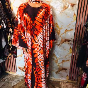 Butterfly Adire Vintage Gown